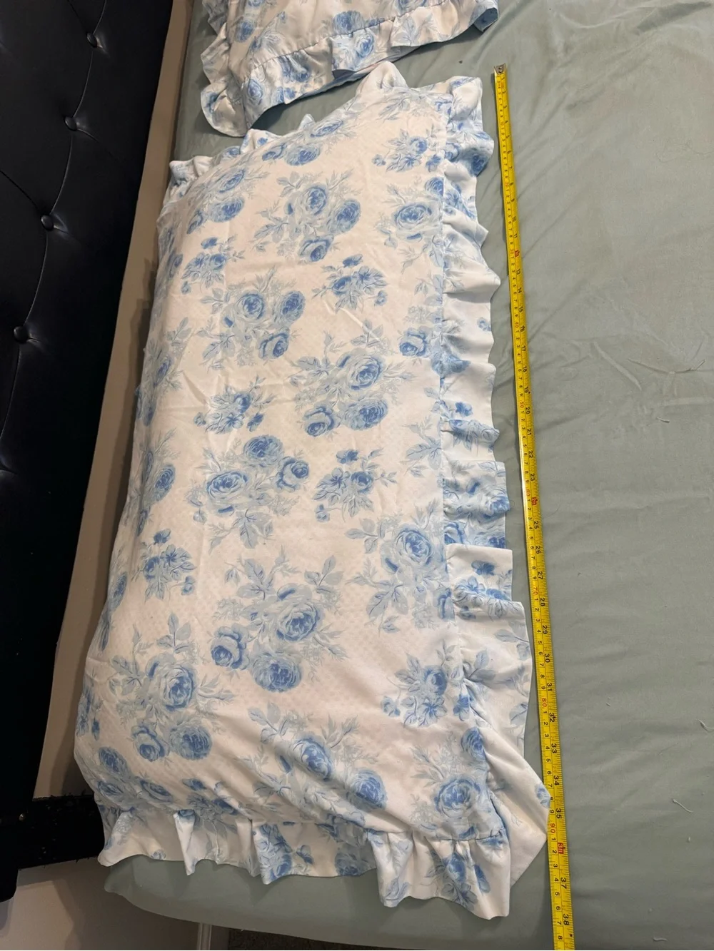 King Comforter Set Blue Floral Bedding 3 piece